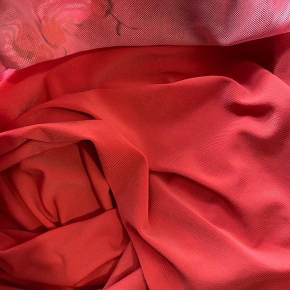 Urban Outfitters Bright Side Lace-Up pink floral cherry Mini Dress sz M nwt - Picture 11 of 14